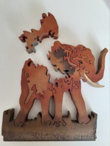 elephant puzzle with piece out